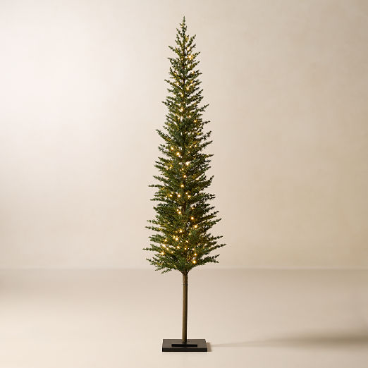 Faux Italian Cypress Pre-Lit LED Christmas Tree 7.5'