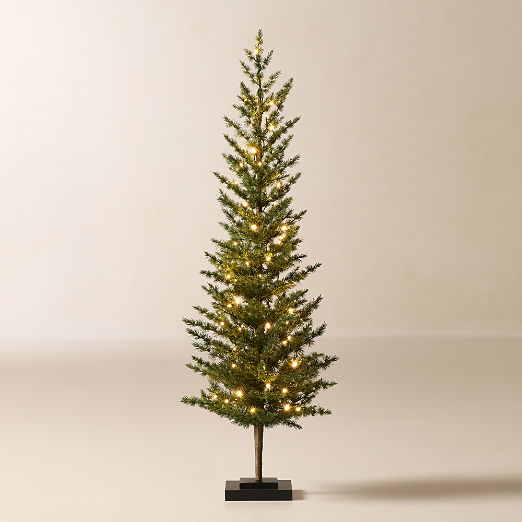 Faux Italian Cypress Pre-Lit LED Christmas Tree 4'