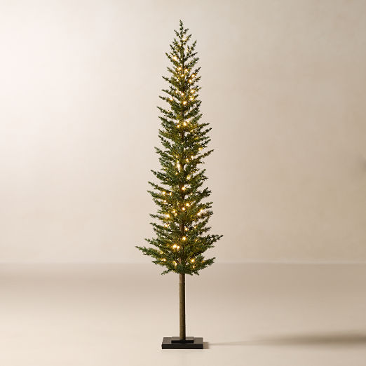 Faux Italian Cypress Pre-Lit LED Christmas Tree 6'