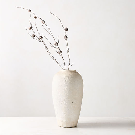 Faux Larch Flocked Holiday Stem 44"
