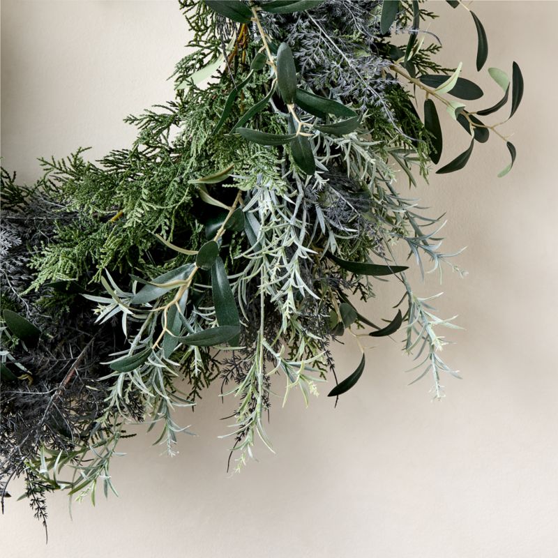 Faux Mixed Foliage Holiday Wreath 30" - image 2 of 4