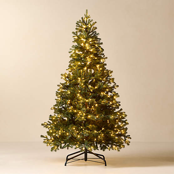 Faux Noble Fir Pre-Lit LED Christmas Tree with Warm White Lights 7.5'