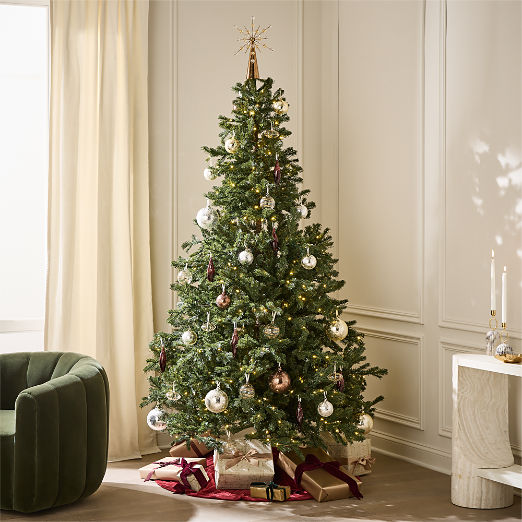 Faux Noble Fir Pre-Lit LED Christmas Tree with Warm White Lights 7.5'