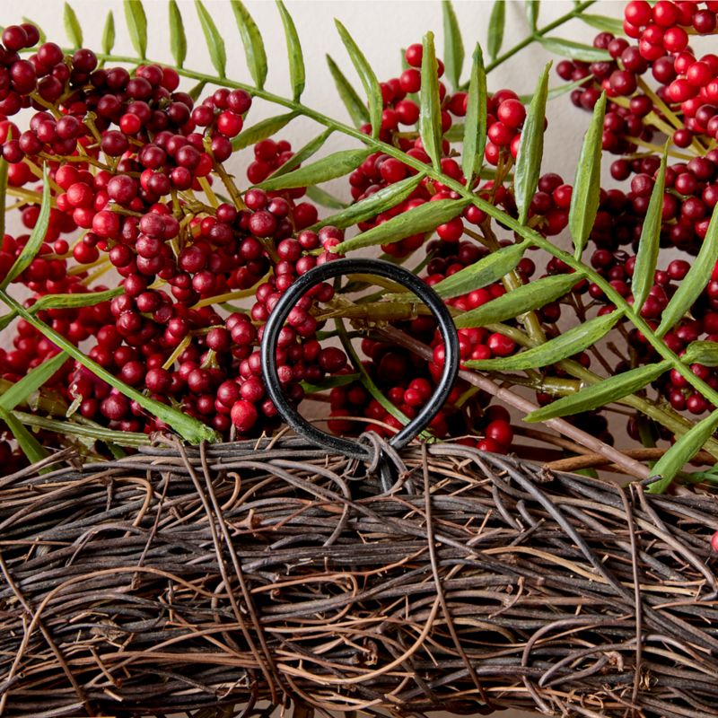 Faux Red Winter Berry Holiday Wreath 30" - image 2 of 3