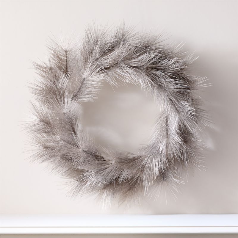 Faux Warm Silver Pine Holiday Wreath 31" - image 0 of 6