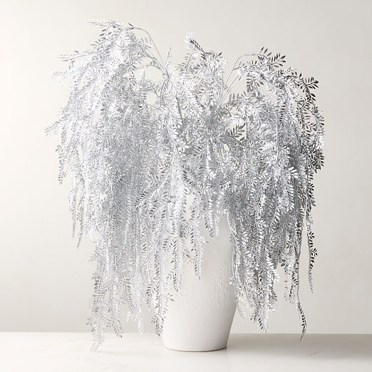 Faux Silver Willow Holiday Stem Set of 4