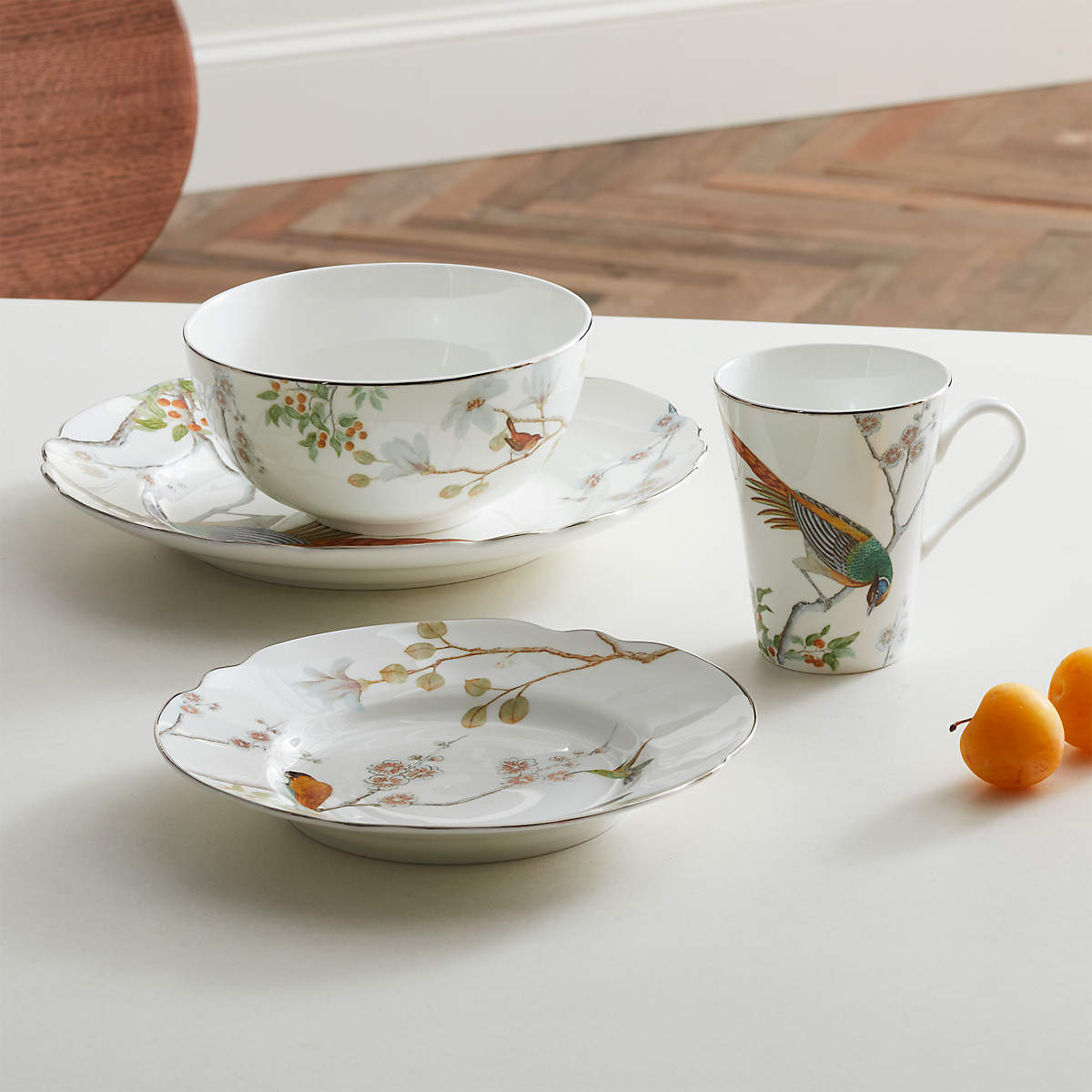 Chelsea Modern 4Piece Floral Dinnerware Set with Soup Bowl + Reviews