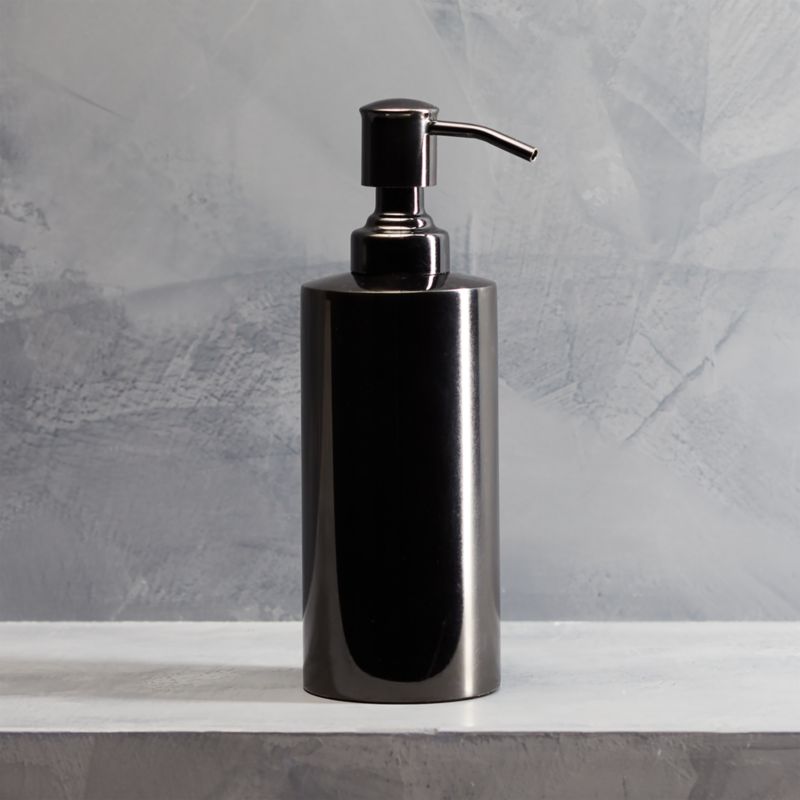 black soap dispenser pump