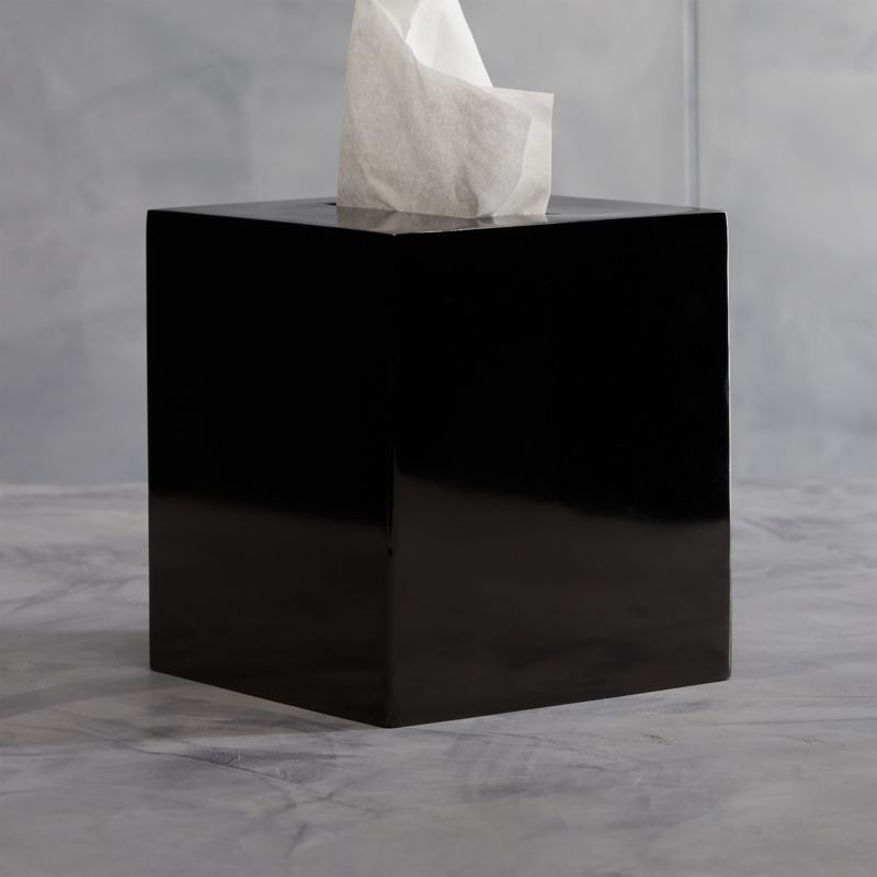 Richter Black Tissue Box Cover + 