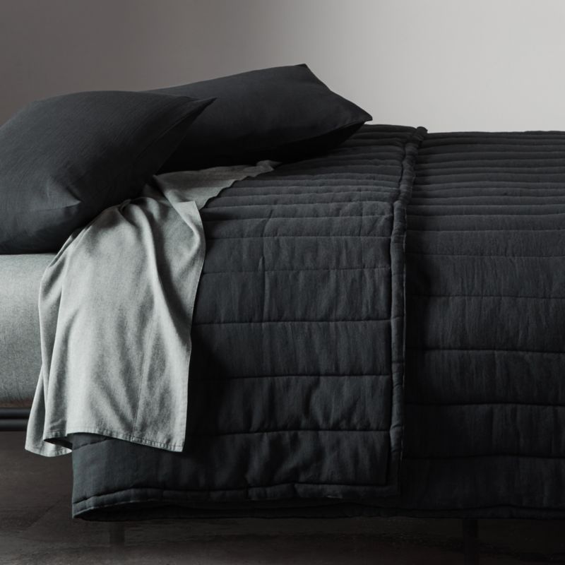 Ryder Black Channeled Bedding Cb2