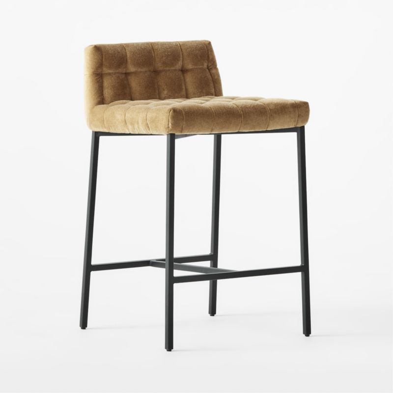 Gabe Gold Tufted Low-Back Counter Stool - image 4 of 8