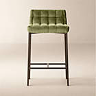Gabe Pesto Tufted Low-Back Counter Stool
