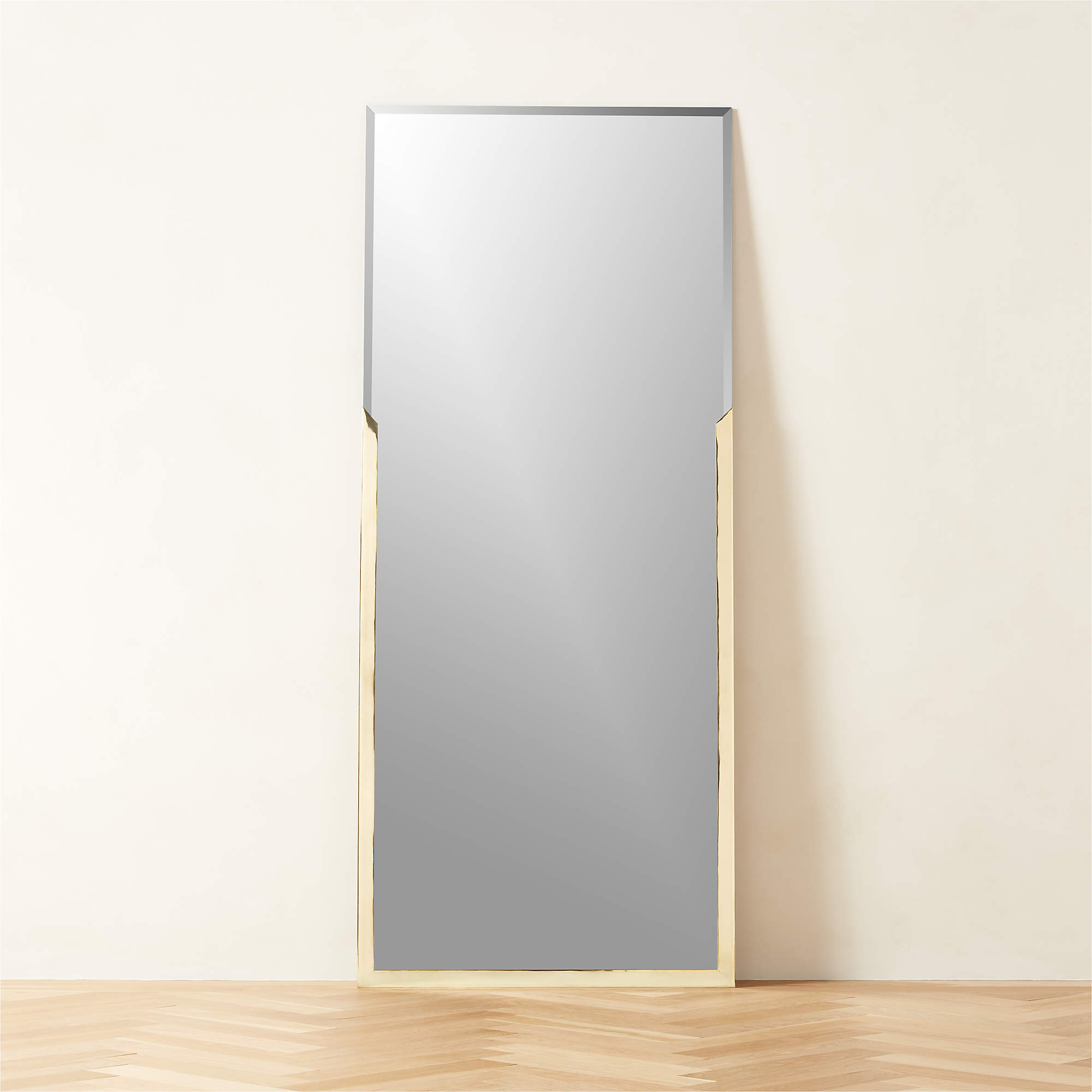 Gael Modern Polished Brass Floor Length Mirror 32''x76" + Reviews CB2
