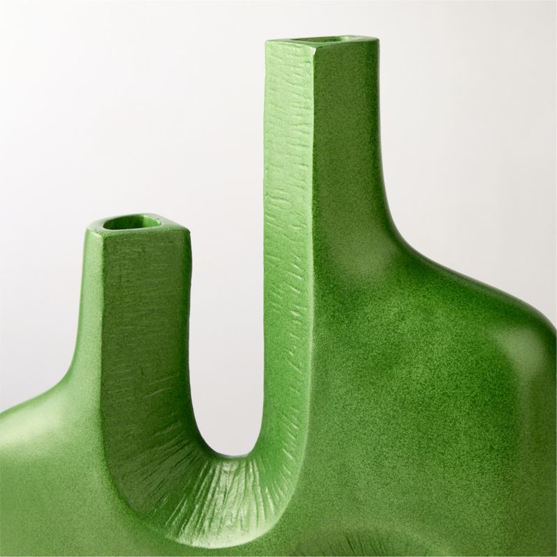 Gaia Abstract Green Decorative Vase - image 3 of 5