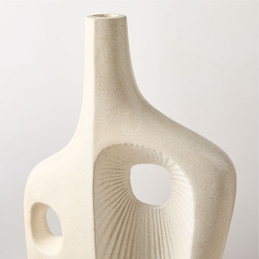 Gaia Abstract White Decorative Vase