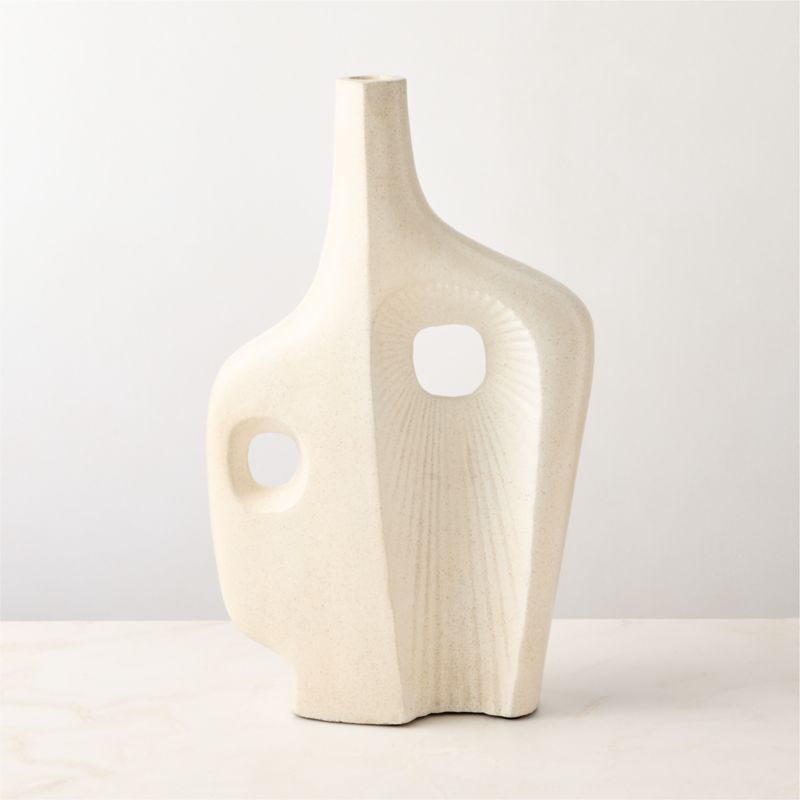 Gaia Abstract White Decorative Vase - image 1 of 4