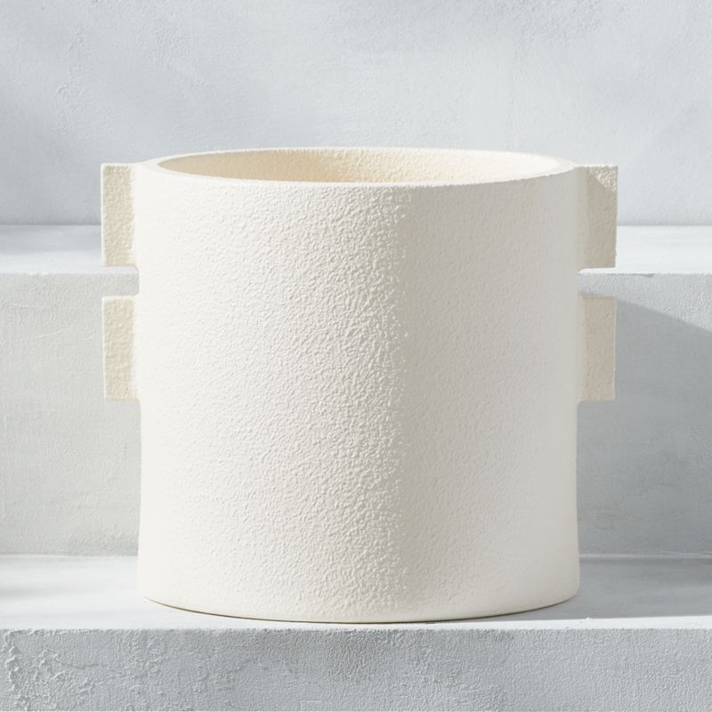View Gaia White Clay Indoor/Outdoor Planter Medium details