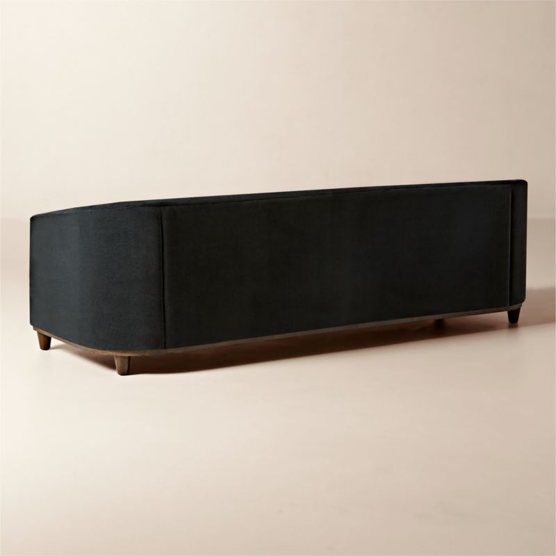 Galerie 100" Dark Grey Velvet Sofa by Todd Snyder - image 4 of 10