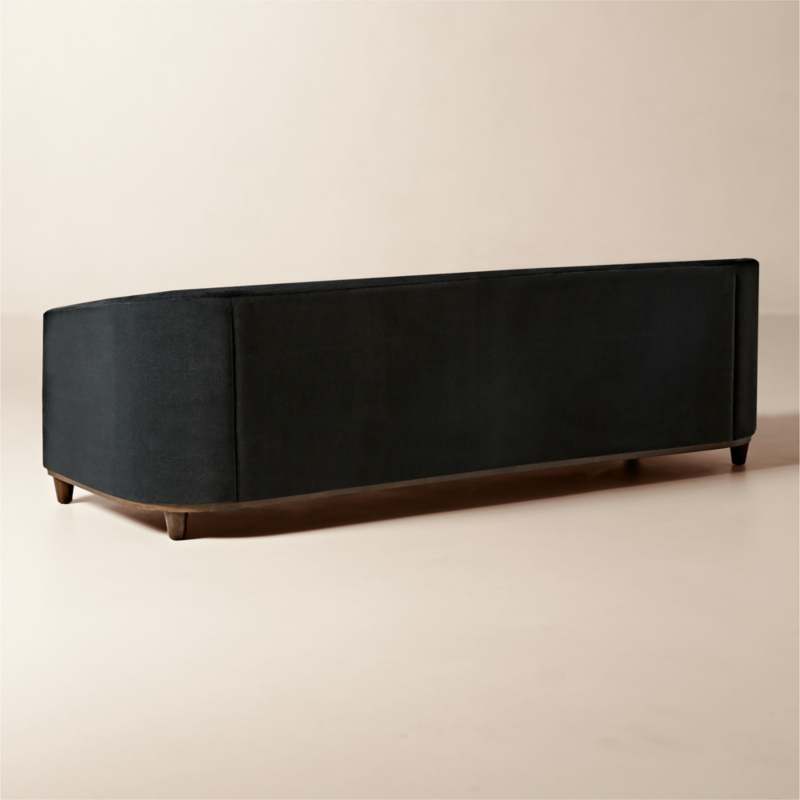 Galerie 100" Dark Blue Velvet Sofa by Todd Snyder - image 4 of 10