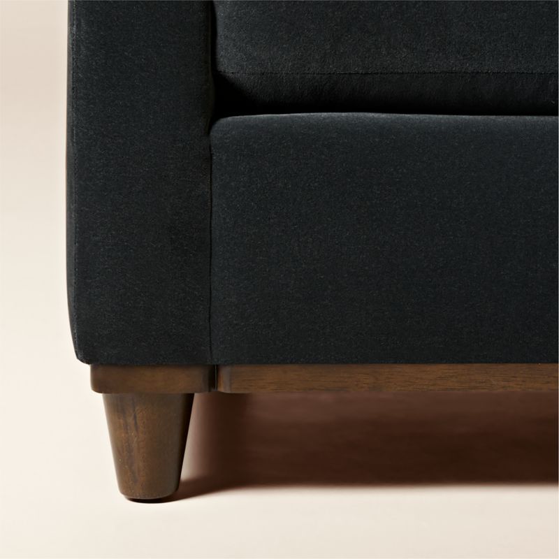 Galerie 100" Dark Grey Velvet Sofa by Todd Snyder - image 6 of 10