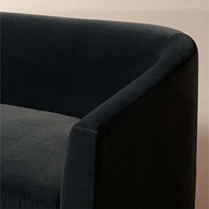 Galerie 100" Dark Grey Velvet Sofa by Todd Snyder - image 5 of 10