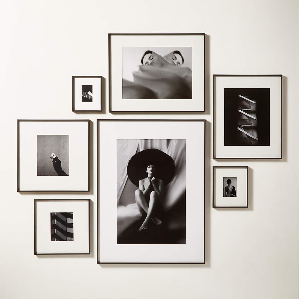 StyleWell Black Frame with White Matte Gallery Wall Picture Frames
