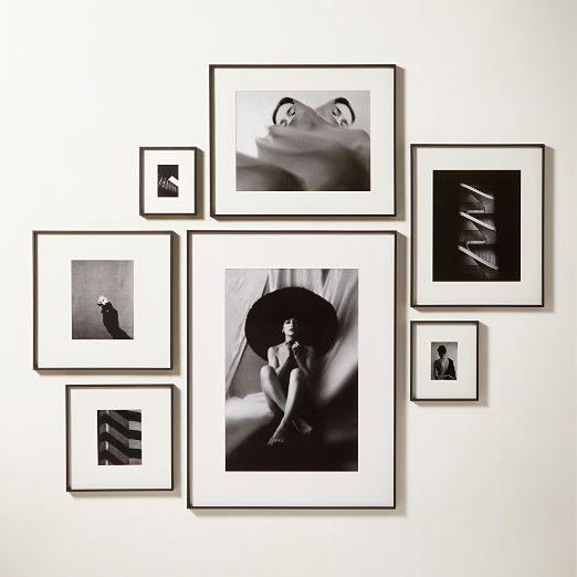 Gallery Soft Black Picture Frames with White Mats