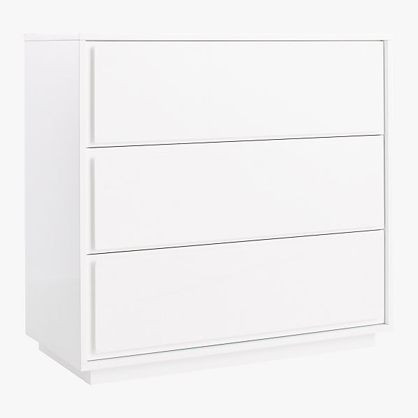 Gallery White 3 Drawer Chest Cb2