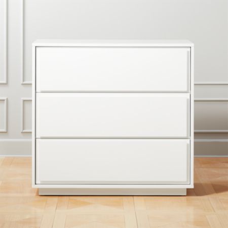 Gallery White 3 Drawer Chest Reviews Cb2