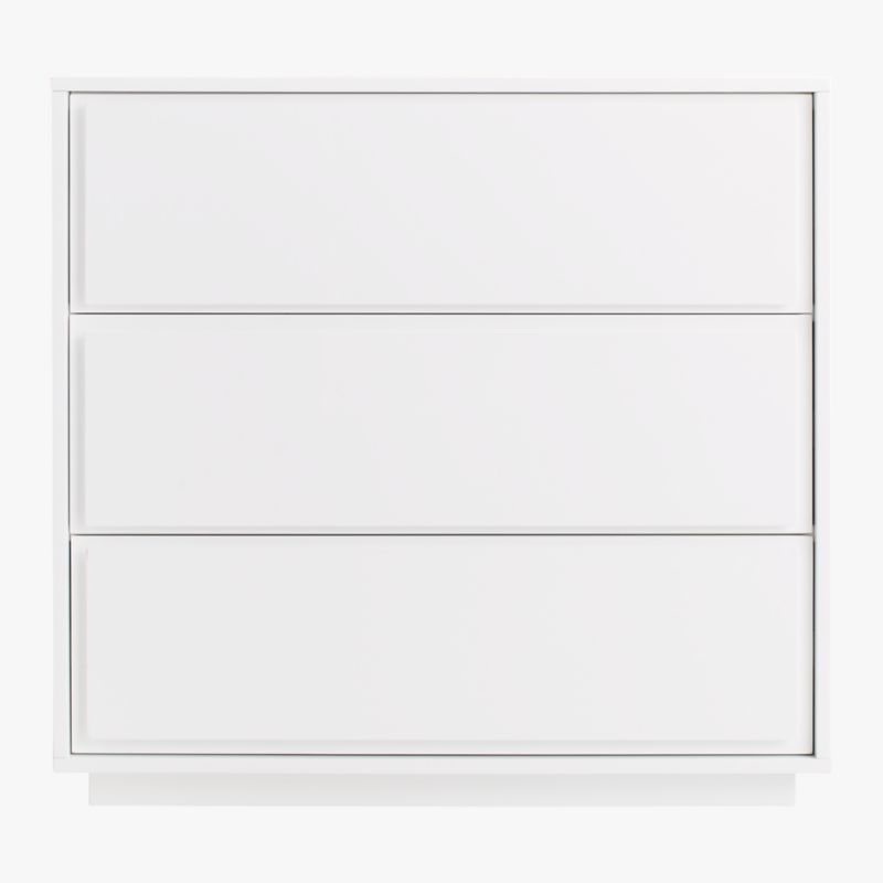 Gallery 3-Drawer White Dresser - image 4 of 10