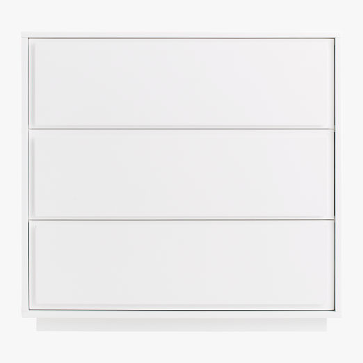 Gallery 3-Drawer White Dresser