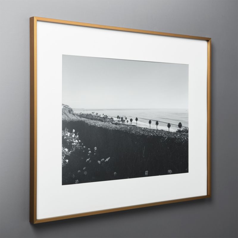 Gallery brass picture frame with white mat 18x24 reviews cb2 canada
