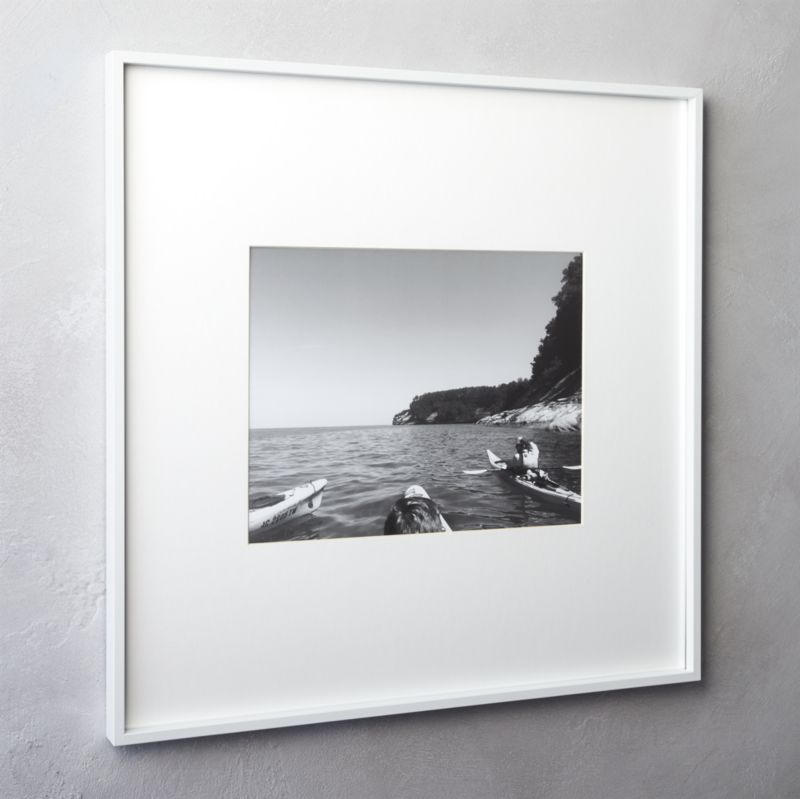 Gallery White Picture Frame with White Mat 11