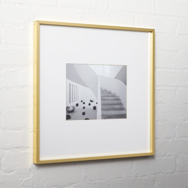 gallery brass 8x10 picture frame + Reviews CB2