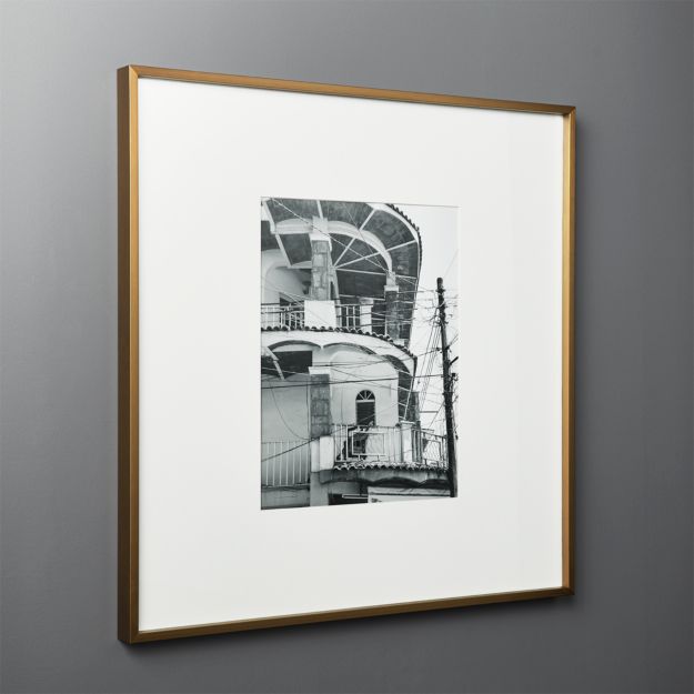 Gallery Brass Frame with White Mat 11x14 + Reviews CB2