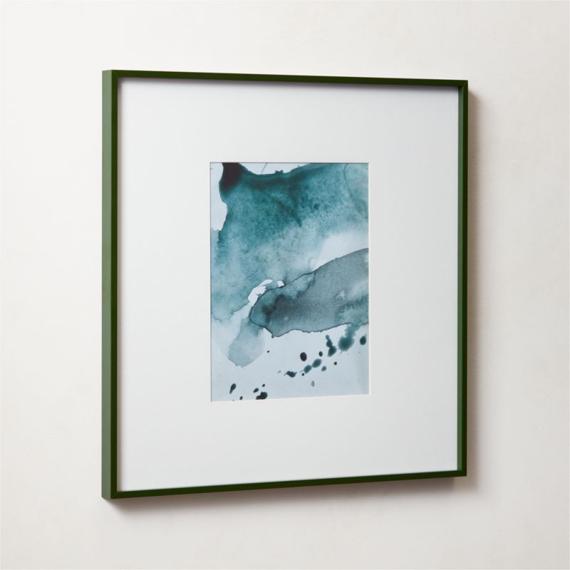 Gallery Green Picture Frame with White Mat 11"x14" - image 2 of 4