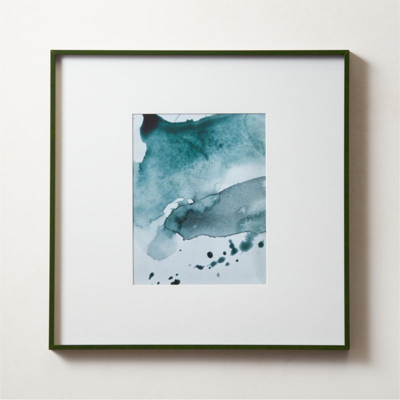 Gallery Green Picture Frame with White Mat 11