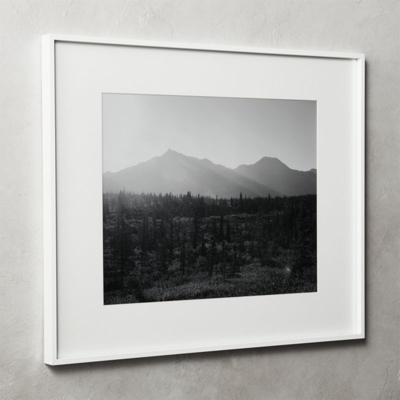 Gallery White Modern Picture Frame with White Mat 16