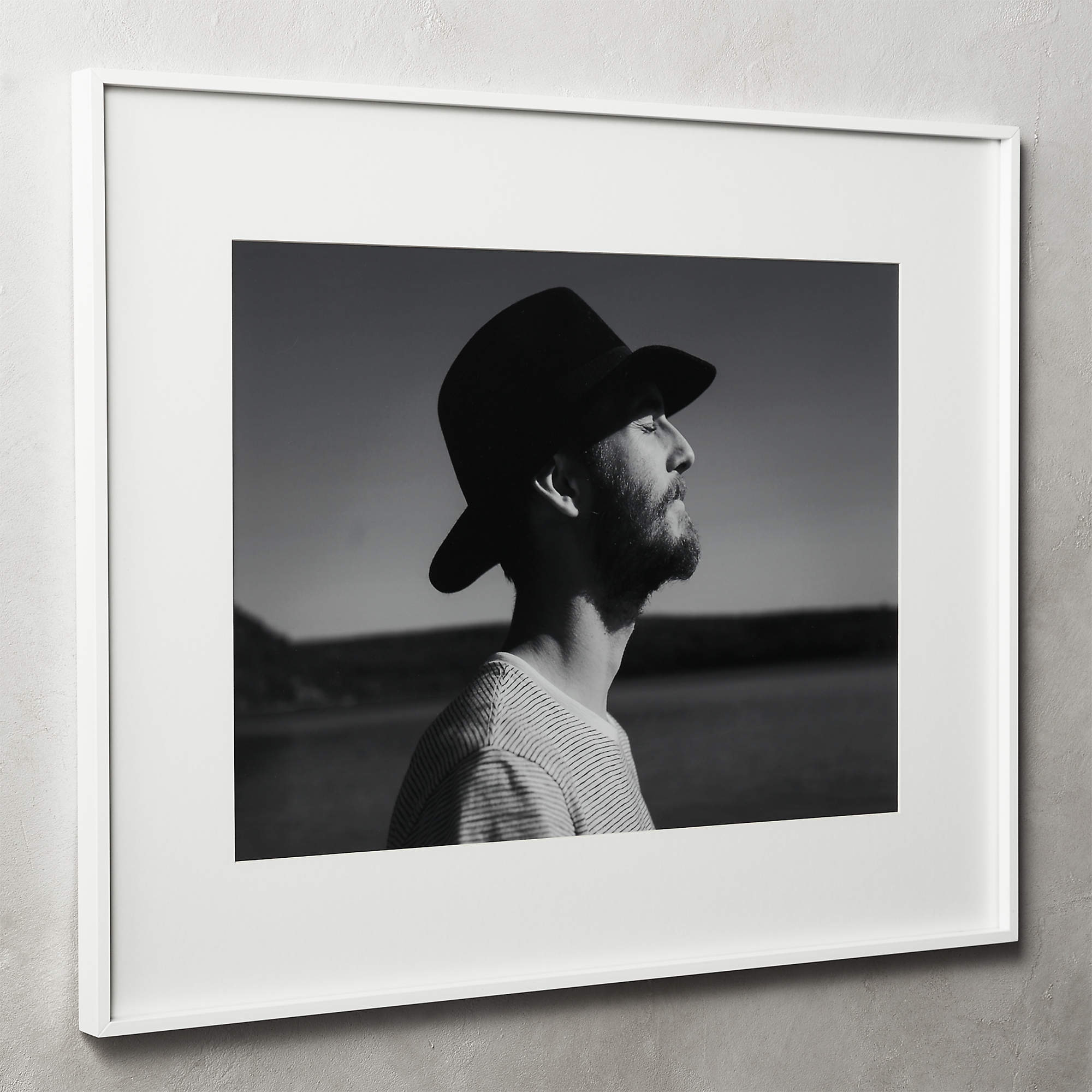 Gallery White Picture Frame with White Mat 18"x24" + Reviews CB2