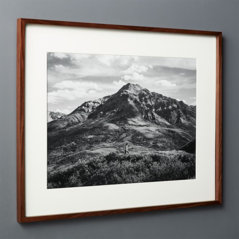 View Gallery Walnut Picture Frame with White Mat 18"x24" details