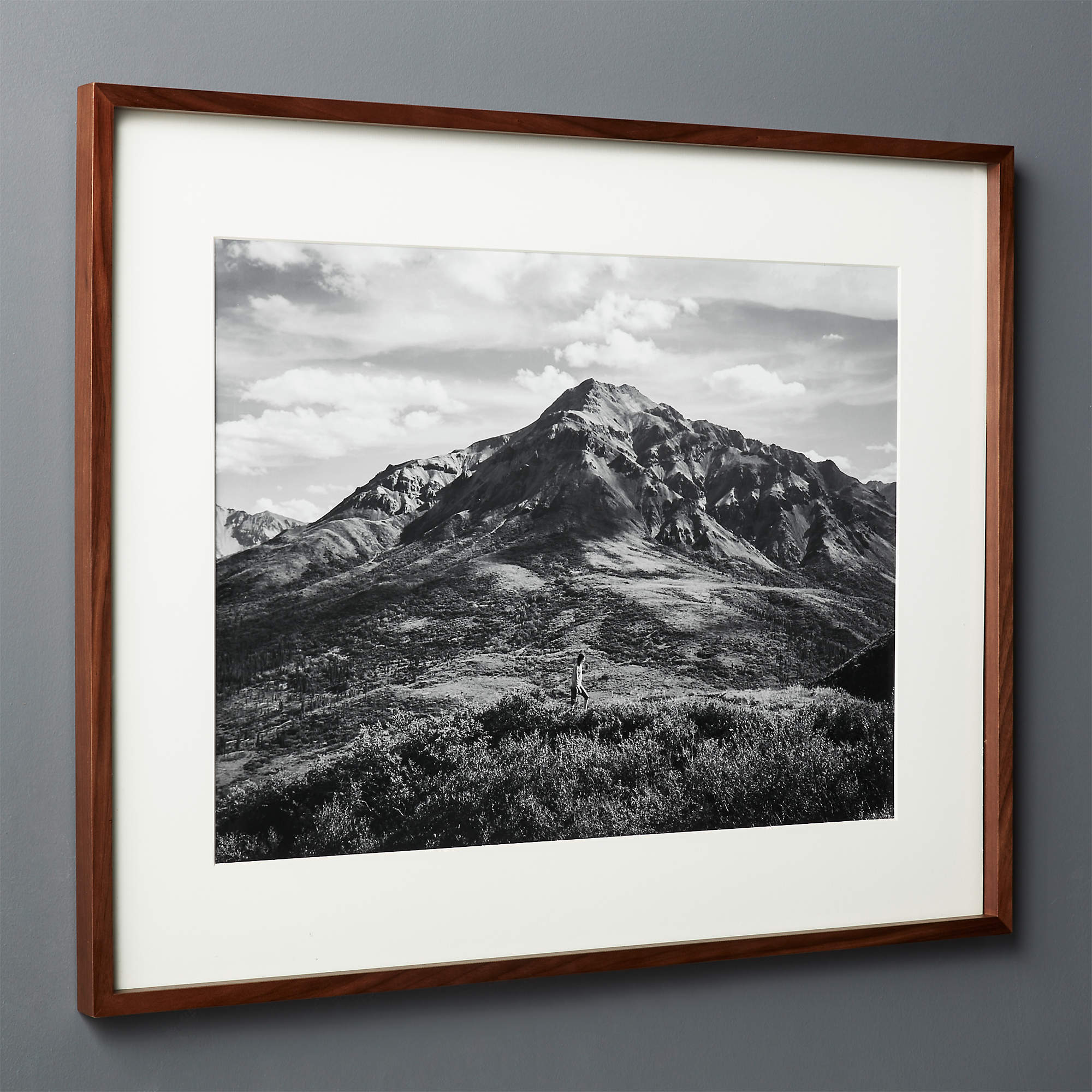 Gallery Walnut Picture Frame With White Mat 18 X24 Reviews Cb2