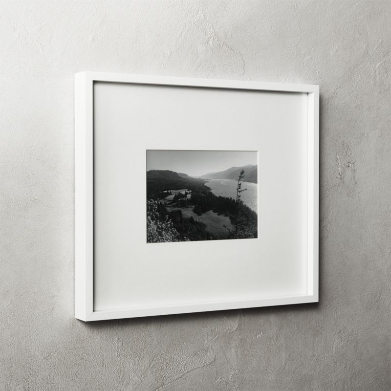 Gallery White Frame With White Mat 5x7 Reviews Cb2