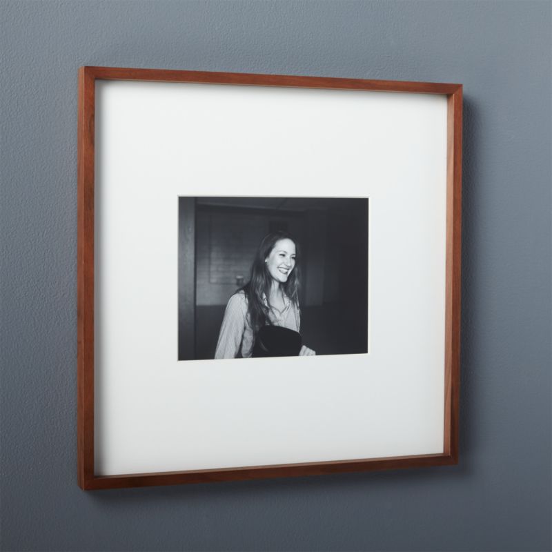 View Gallery Walnut Picture Frame with White Mat 8"x10" details
