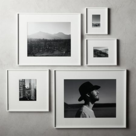 Gallery White Frames With White Mats Cb2