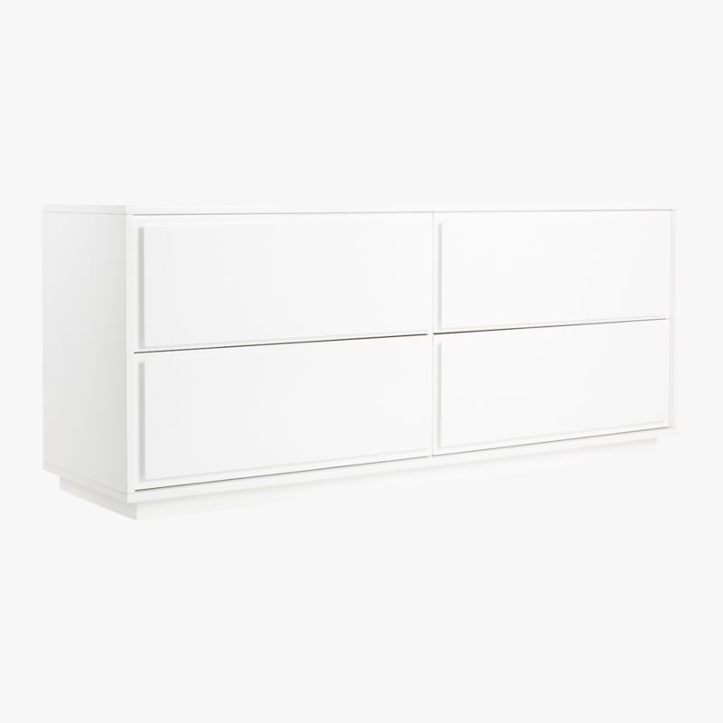 Cb2 white store lacquer dresser