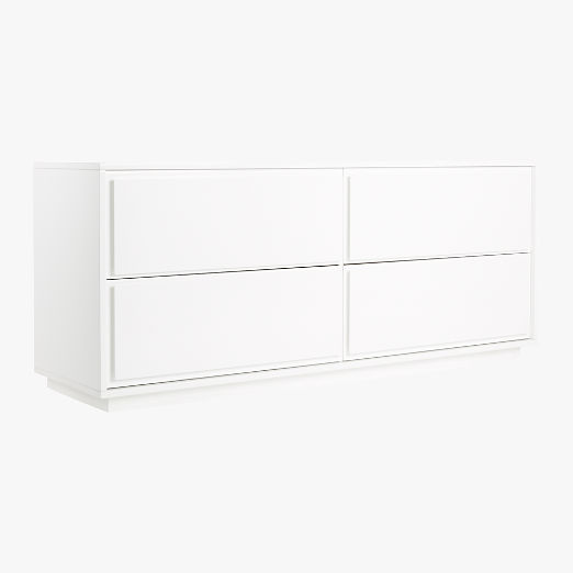 Gallery 4-Drawer Low White Dresser