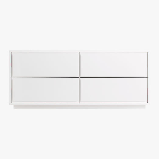 Gallery 4-Drawer Low White Dresser