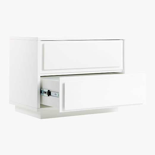 Gallery White 2-Drawer Nightstand