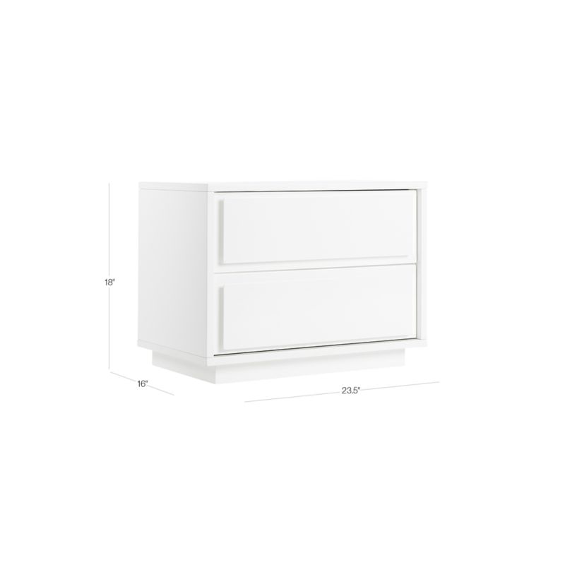 View Gallery White 2-Drawer Nightstand - image 3 of 11