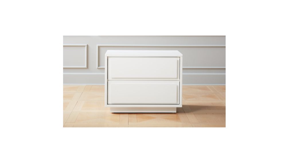 Gallery White 2Drawer Nightstand + Reviews CB2 Canada